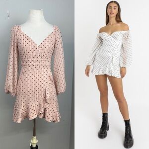 Showpo Blush Pink Long Sleeve Mini Dress Sz 0